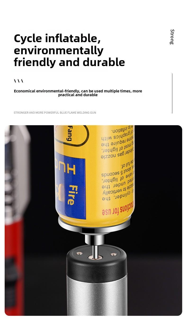 Windproof Refillable butane torch lighter, 360 °   use, with adjustable flame and lock switch, turbo torch spray ignition gun, camping barbecue welding supplies, cigar tools, perfect for cooking, Halloween, Christmas, Father's Day (without butane gas)