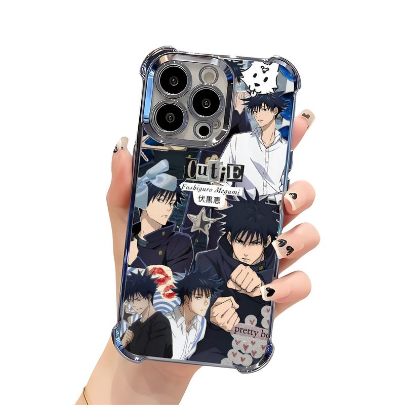 Jujutsu Kaisen Fushiguro Megumi Anime Fan Phone Case Cute Pretty Boy Artwork for Halloween Christmas Gift Compatible with iPhone 11/12/13/14/15/16 (Pro Max/Plus)