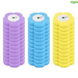 summerwins 3-Layer Scented Disposable Toilet Wand Refill Heads - Flower-Shape Pre-Loaded Cleaning Solution Sponge Pads, 36-Count Multi-Fragrance Toilet Bowl Cleaners, No Handle Included Bathroom Deep Stain Sanitary Supply
