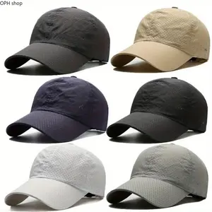 Unisex 6-Pack Duckbill Baseball Caps - Quick-Dry, Breathable, Lightweight UV Sun Protection Hats for Running, Golf