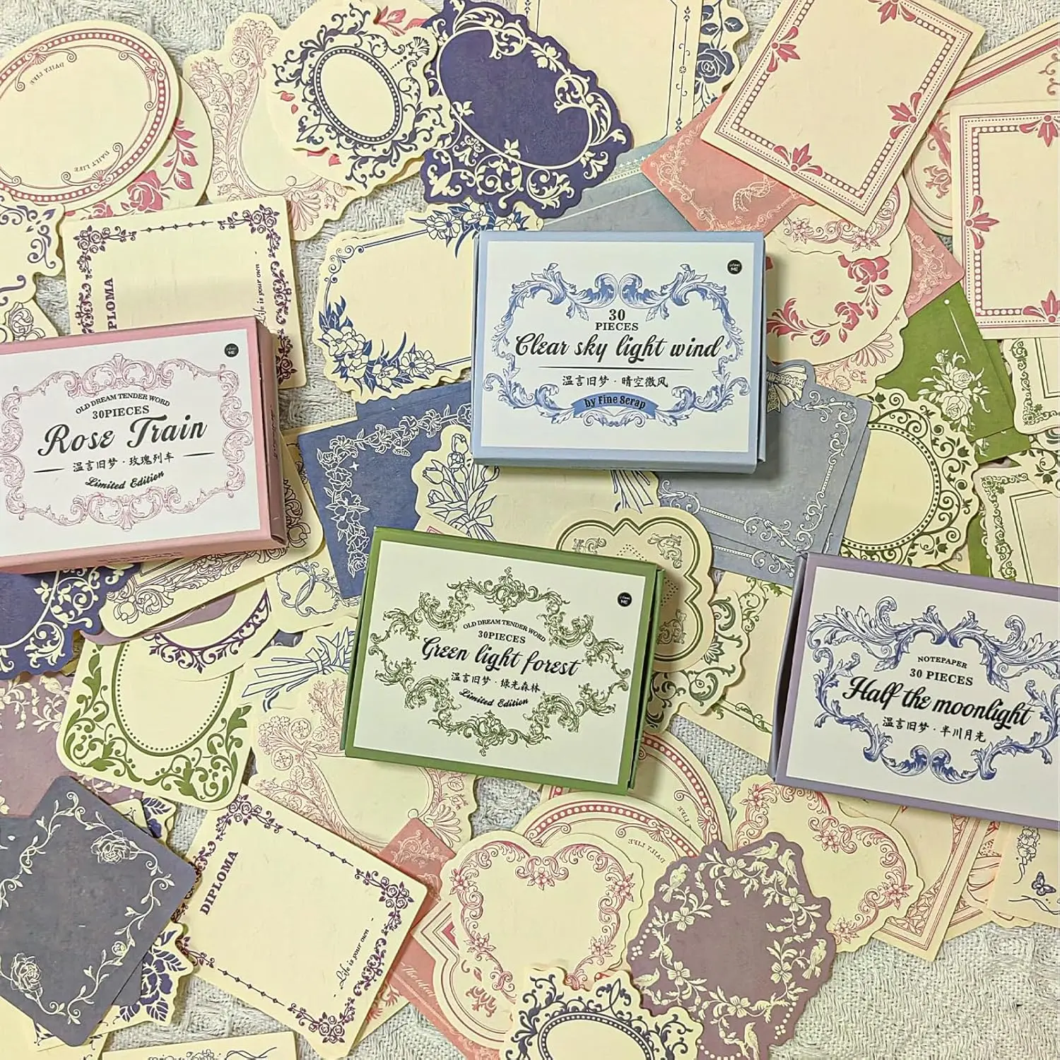 120 Sheets  Embossed Scrapbook Paper,Mini  Journaling Scrapbooking Supplies Kit Aesthetic Decorative Craft Stationery for Journaling, Junk Journals, Planners & Scrapbooking Supplies