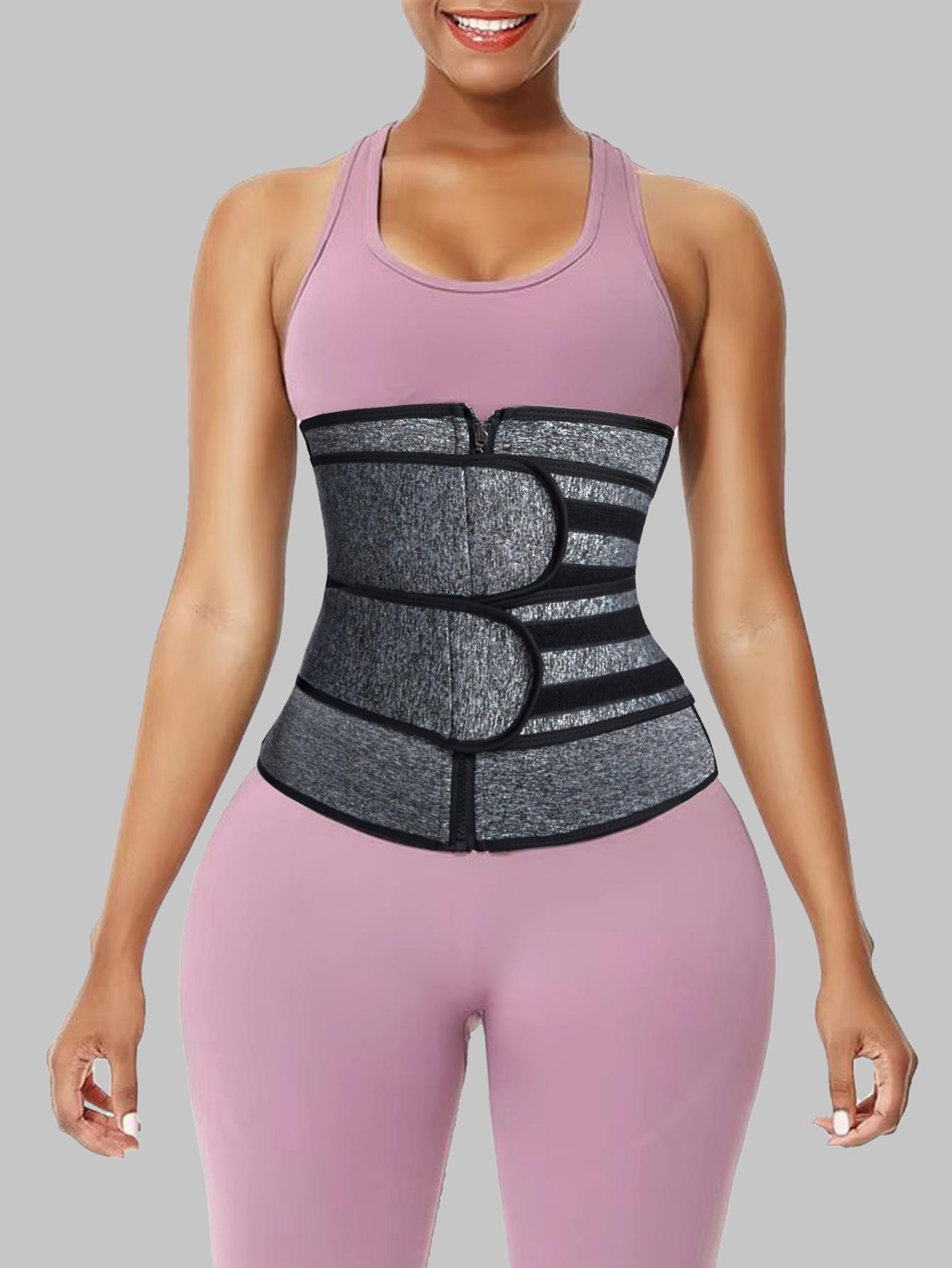 Women's Waistband Neoprene Corset Sports Belly Contracting Zipper ...