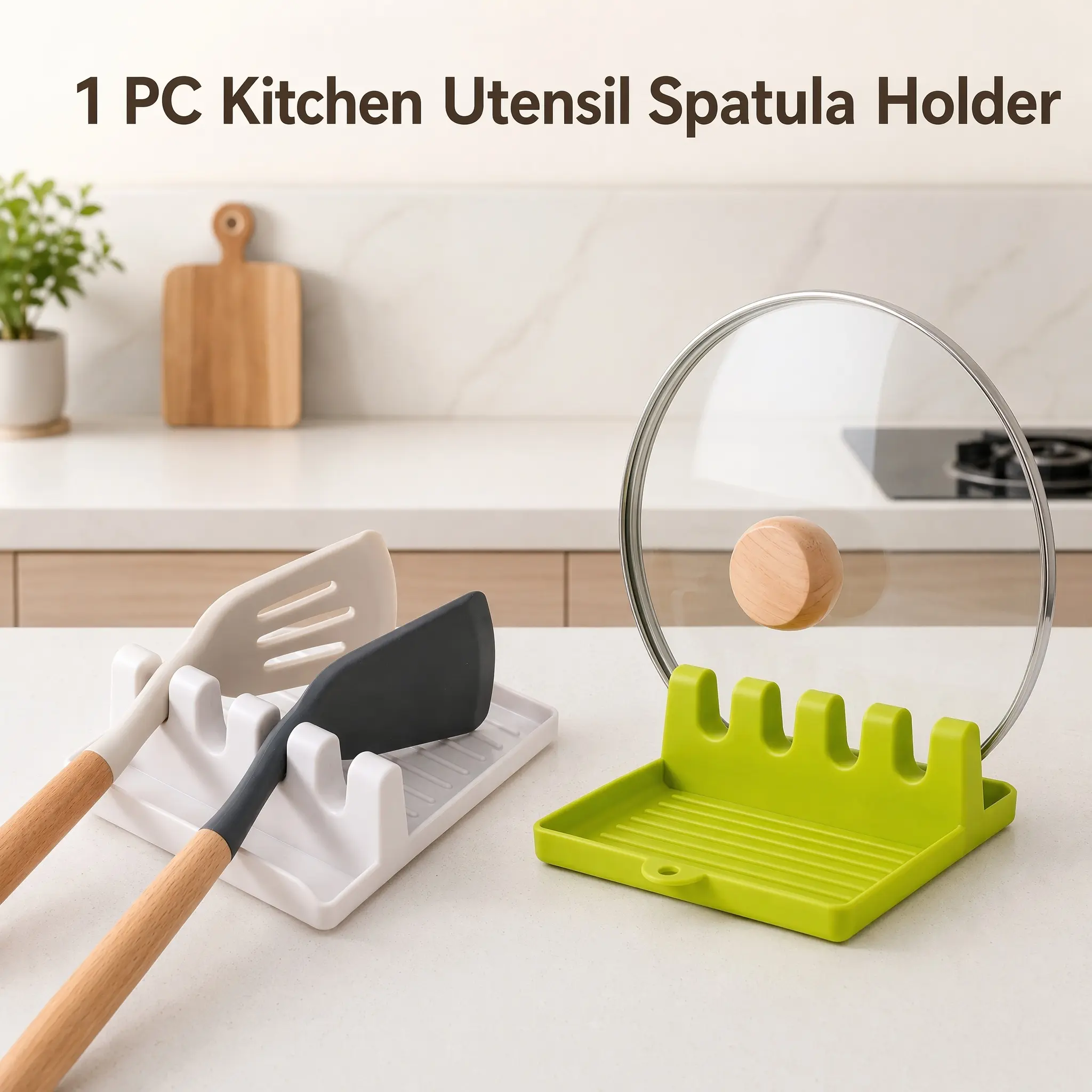 Silicone Spoon Rest, 1 Count Kitchen Utensil Spatula Holder, Kitchen Storage & Organization, Kitchen Accessories, Kitchenware-YY1
