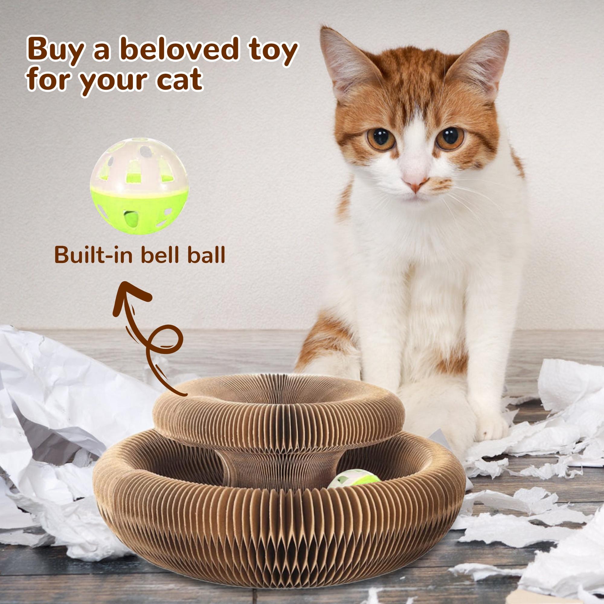 1/2pcs Magic Organ Cat Scratcher Board Cat Ball Adventure The Ultimate Interactive Mental Physical Exercise for Indoor Cats Toy, Without Battery