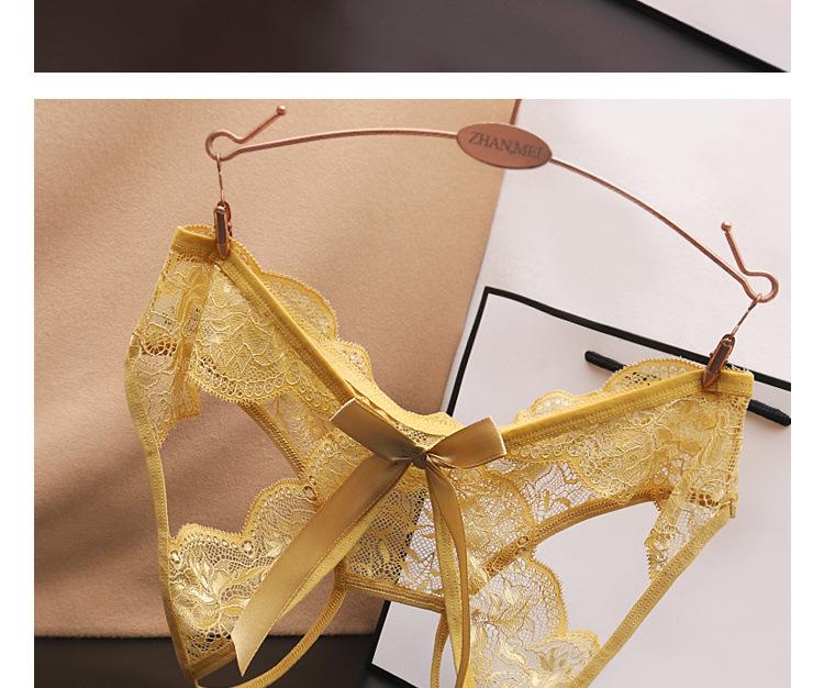 Sexy Women's Seamless Transparent Lace Low Waist Plus Size Crotchless Hollow Out Easy Wear Triangle Panties Womenswear Bridal