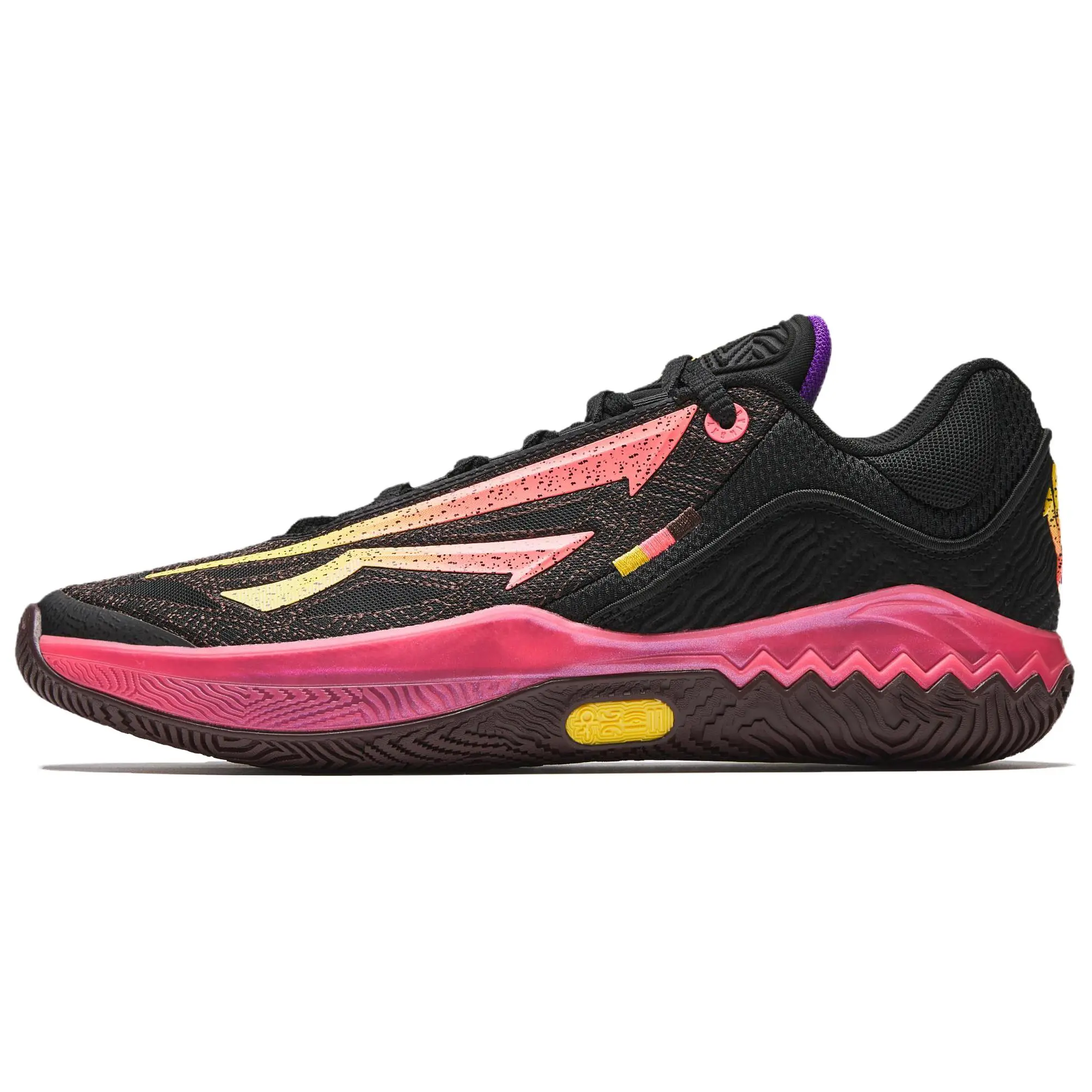 Men's Anta KAI SPEED 2 Irving Pioneer Mid-Cut Basketball Shoes - X-Frame Nylon Blend, A SHOCK PRO Shock Cushion, Rubber Sole Shoes, Black & Pink, Authenticity-Verified Global Certification