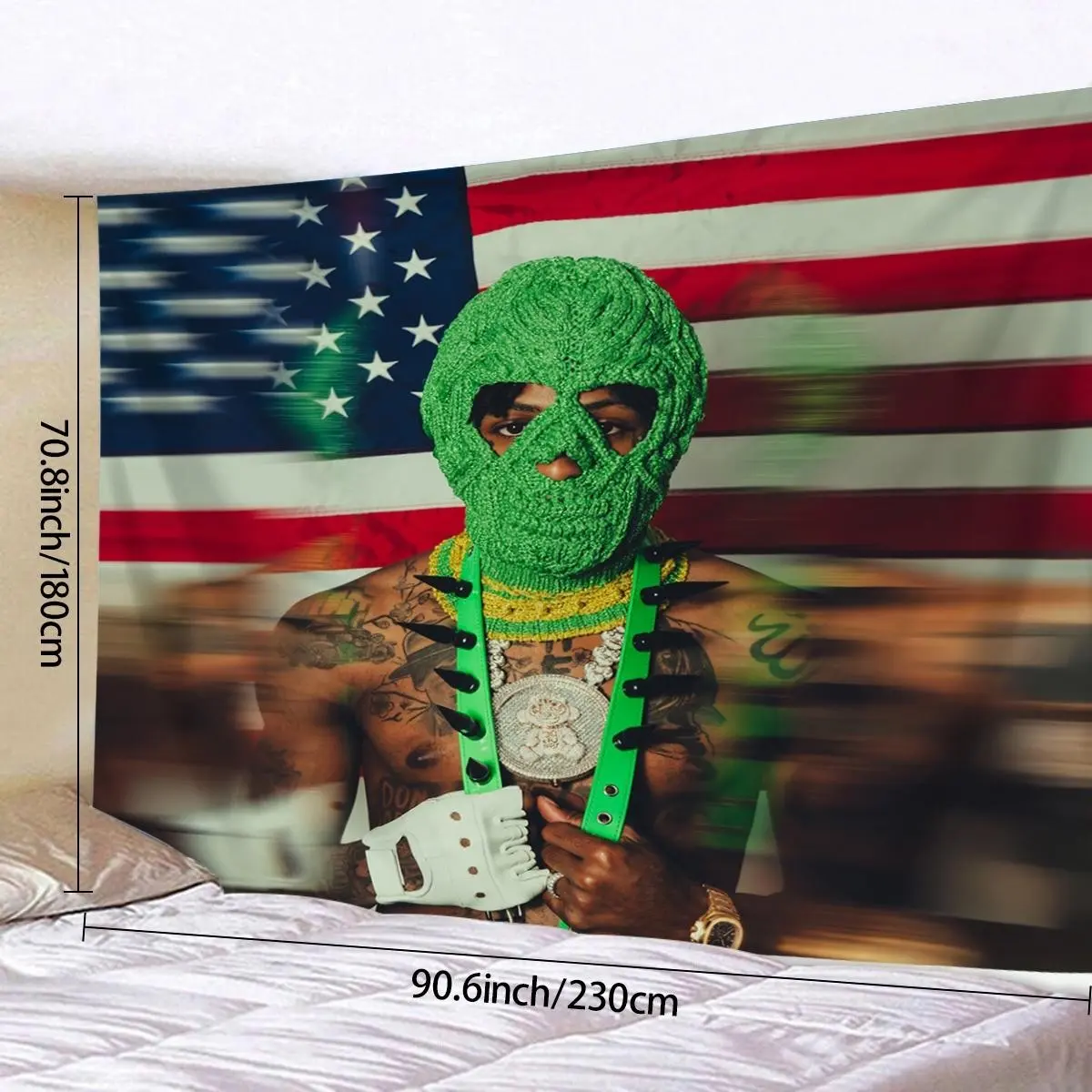 Youngboy Music Never Rapper Again Wall Hanging, Room Background Fabric, Music Star Beach Banner, Decorative Wall Art, Room Decoration