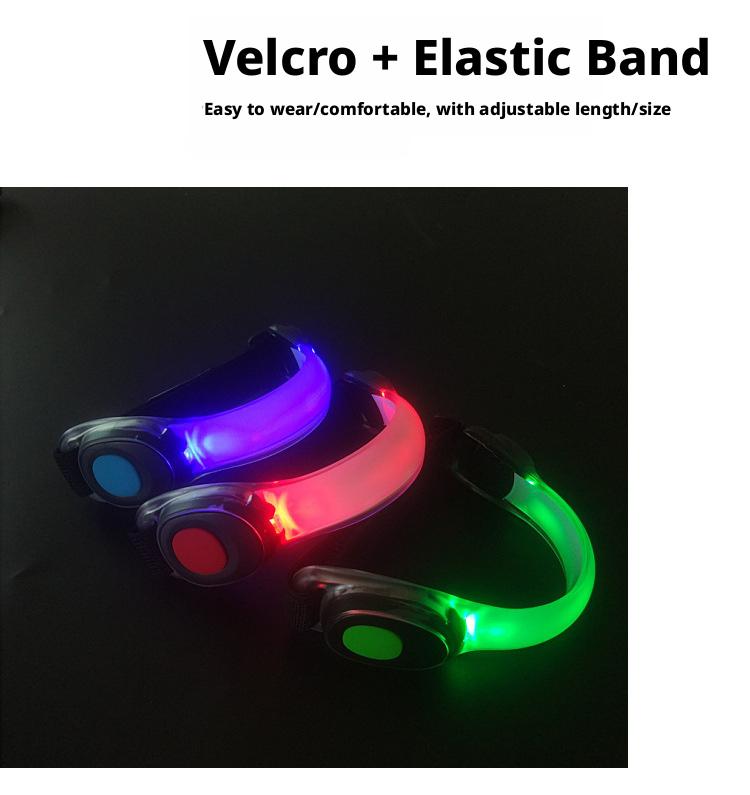 Waterproof LED Armband Light for Running Cycling Hiking Hook-and-Loop Closure Night Visibility Reflective Arm Band