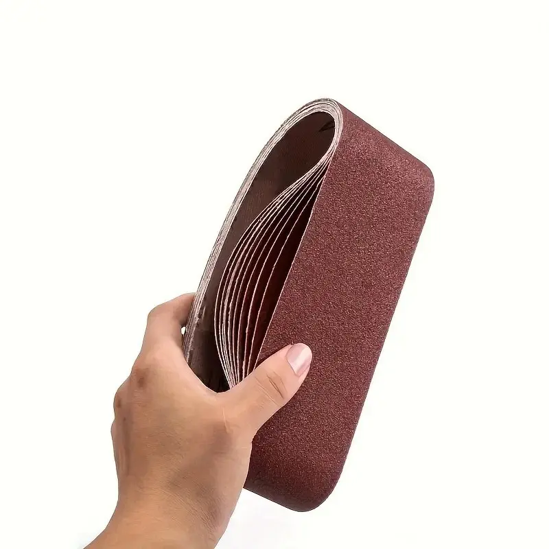 533x75mm Sandpaper Belt Set, 10 Pieces, Grit 60-240, Ideal for Wood and Soft Metal Polishing, Compatible with Sanding Machine