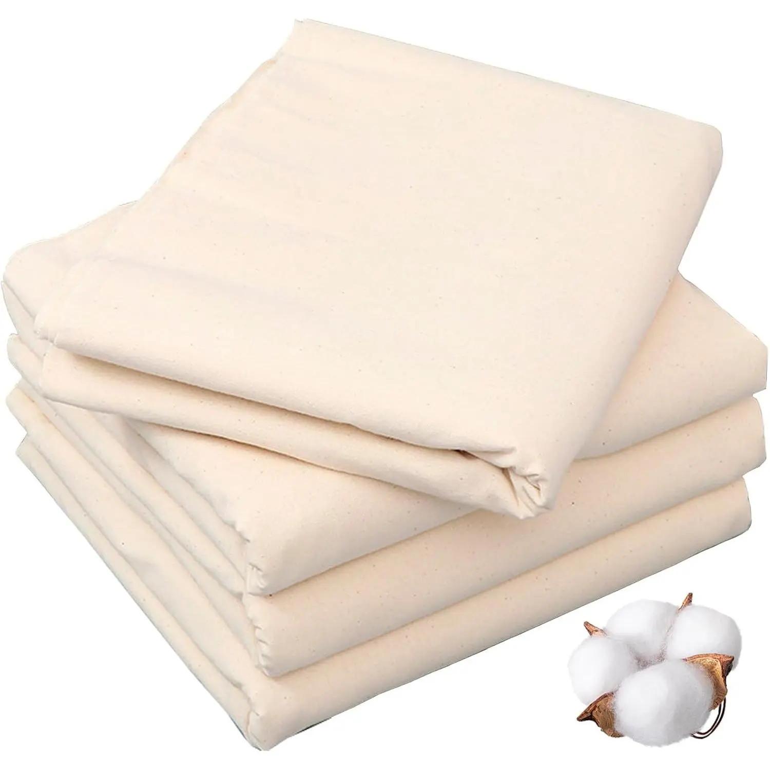 63 inch Wide x 10.9 Yards 100% Cotton Muslin Fabric, Medium Weight Natural Unbleached Fabric Bolt for Sewing, Quilting & DIY ProjectsGift