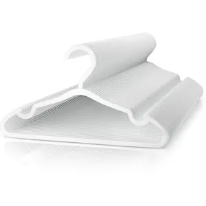 Plastic Kids Hangers - 50 Pack Non-Slip Baby Clothes Hangers for Closet, Toddler & Newborn Clothing Pants, Skirts, Coats (White)