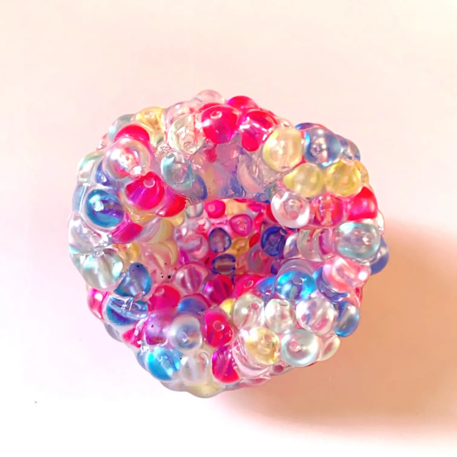 Crackling Bead Squishy Stress Balls, Sensory Decompression Toy, Handmade Popping Ball for Anxiety Relief, Creative Fidget Toy, Birthday Gift, Stress Ball Squishies, Rubber Stress Balls