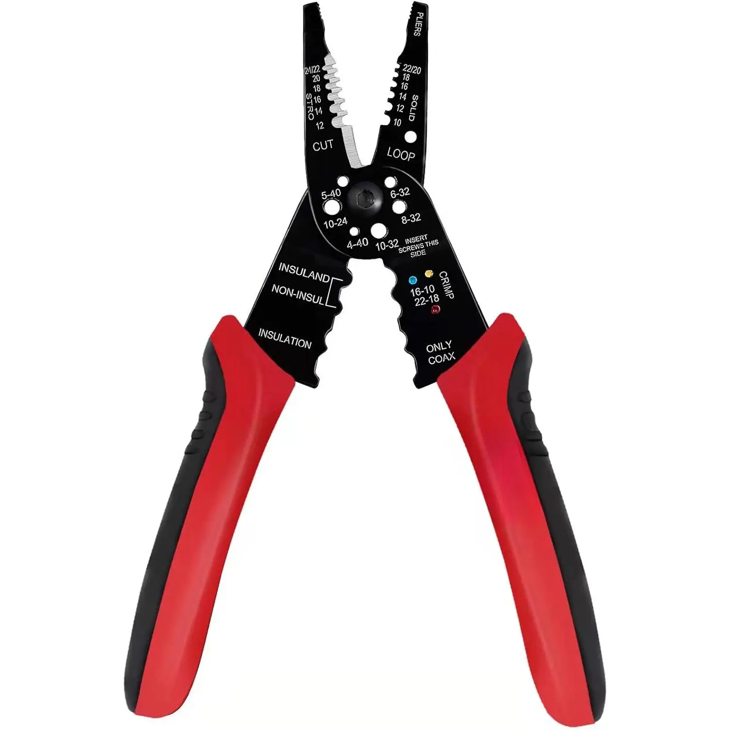 Professional 8-inch wire stripper/wire crimping tool, wire cutter, wire crimper, cable stripper, wiring tools, and multi-function hand tool.