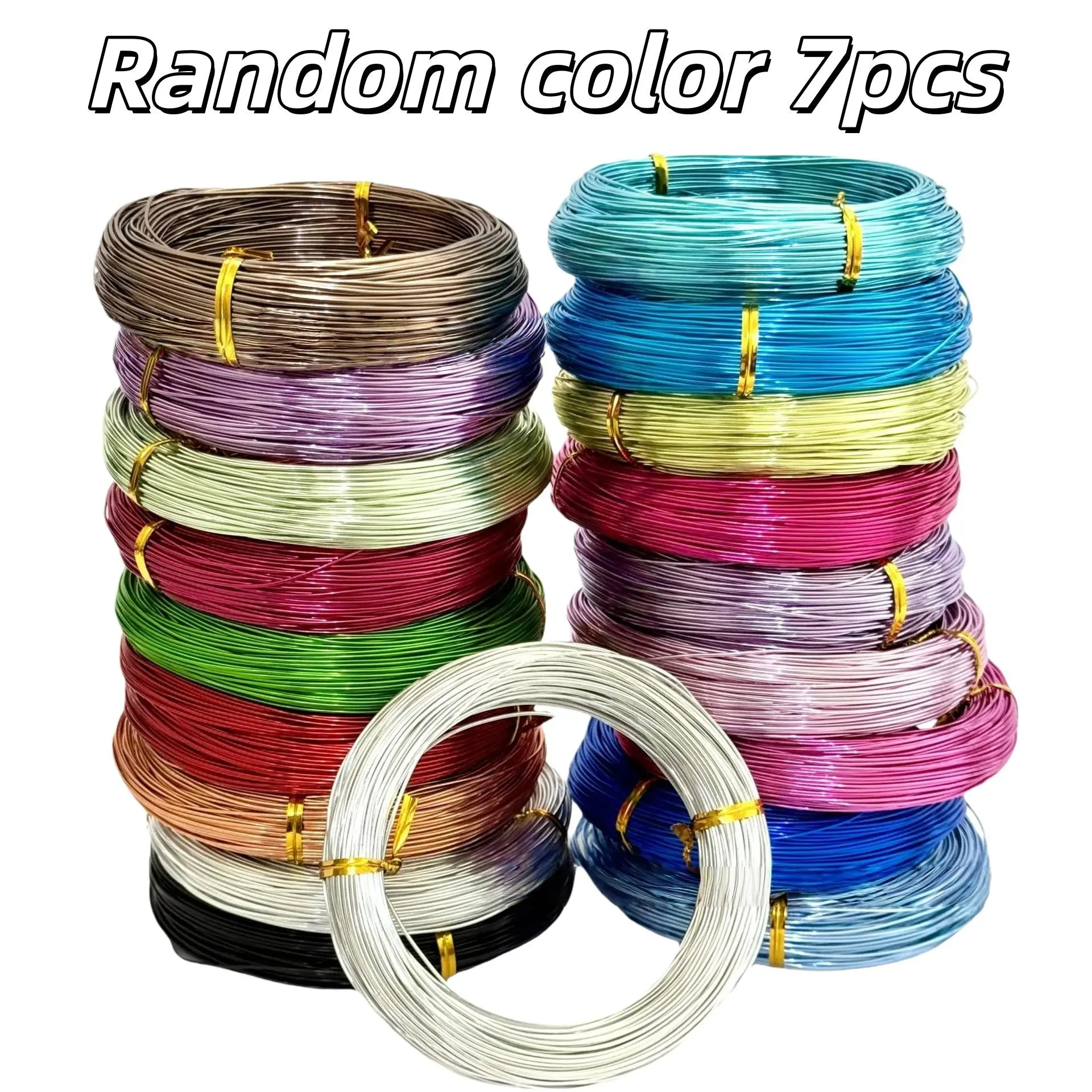 7 Rolls 1.0mm X 196.85 Inches Colorful Aluminum Craft Wire, Smooth Ends, Ideal for Art Projects, Handicraft, Creative Weaving, DIY Jewelry Making, DIY Beading, Decorative Metal Wire, Jewelry Making Supplies, Handmade Crafts, Handcraft