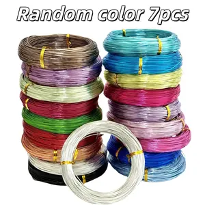 7 Rolls 1.0mm X 196.85 Inches Colorful Aluminum Craft Wire, Smooth Ends, Ideal for Art Projects, Creative Weaving, DIY Jewelry Making, DIY Beading, Decorative Metal Wire