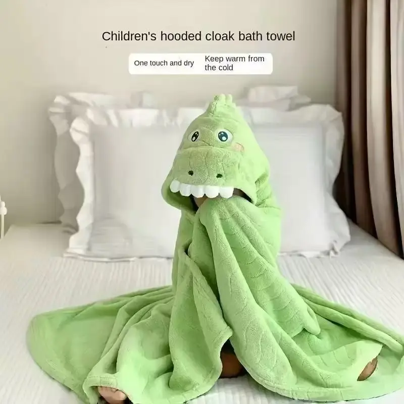 1pc Children's Bath Towel, Featuring an Adorable Cartoon Pattern Design, Is Ultra-soft and Skin-friendly. This Portable Beach and Swimming Towel Is Suitable for Both Boys and Girls, Ideal for Outdoor Swimming, Bathing, and Travel. A Perfect Gift