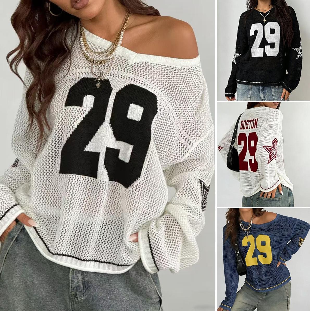 Y2k Sweater for Women & Men, Retro Streetwear Pullover, Unisex Knitwear Tops, Casual Knitted Sweater Ideal for Couple Matching Outfits