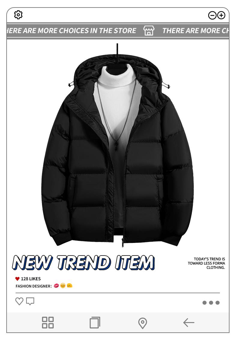 Men's Plain Pocket Zip Up Thick Warm Hooded Puffer Coat, Regular Fit Long Sleeve Padded Winter Coat, Menswear, Cold Weather Gear, Mens Clothing, Jackets for Men, Jackets, Men's Clothing