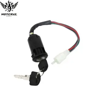 Universal Motorcycle Ignition Switch, Waterproof Electric Door Lock, Electric Start for Atv, ABS Material, Compatible with Honda, Yamaha, Kawasaki, Suzuki