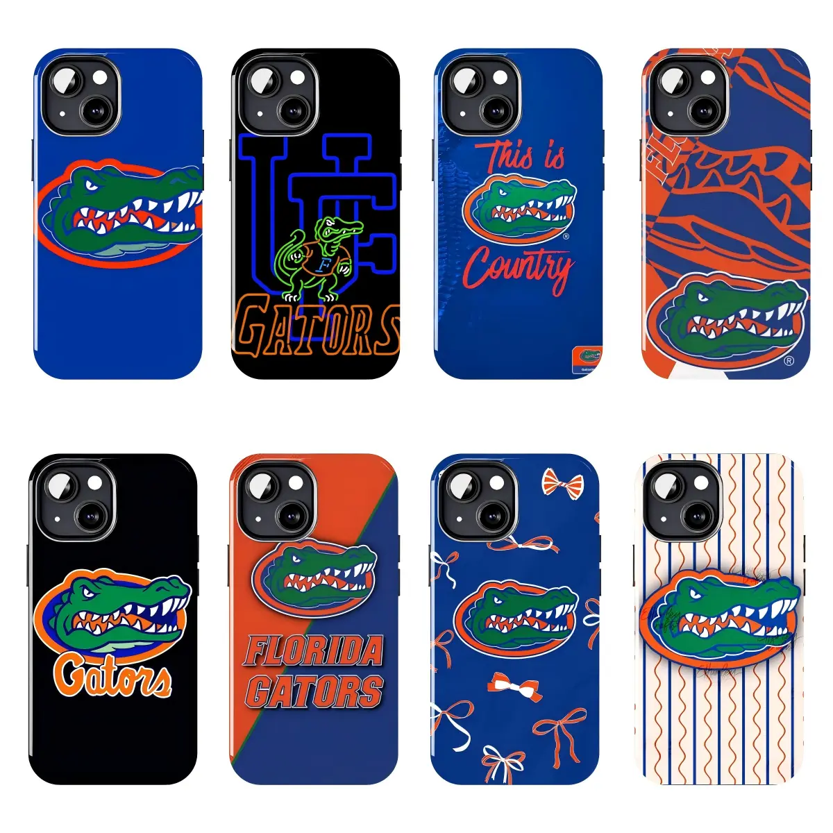 Florida Gators Phone Case, College Football Team Inspired Graphic Design, Gator Mascot Sports Theme Protective Cover, Fan Gift Accessory, Compatible with iPhone 11–17 Pro Max/Plus series and Samsung Galaxy S23–S26 series