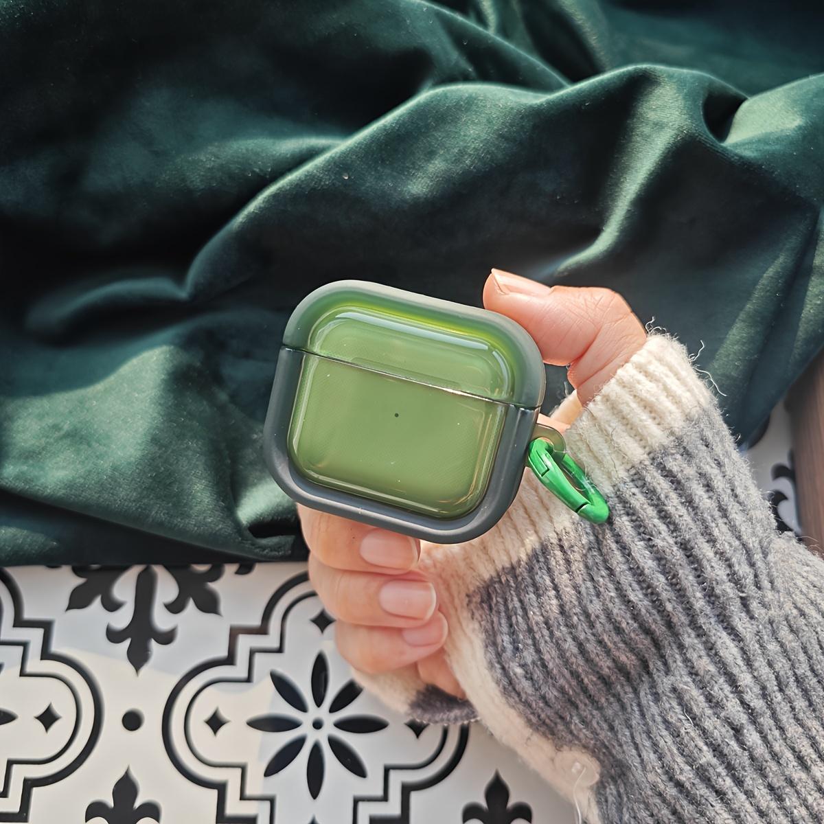 1 Minimalist and Creative Solid-color Morandi Material Case with No Patterns, Featuring a  and Trendy Design. It Has a Three-dimensional Frame Shape with a Loop Clasp and Is Suitable for AirPods 1/2/3/Pro/Pro2 Earphone Cases