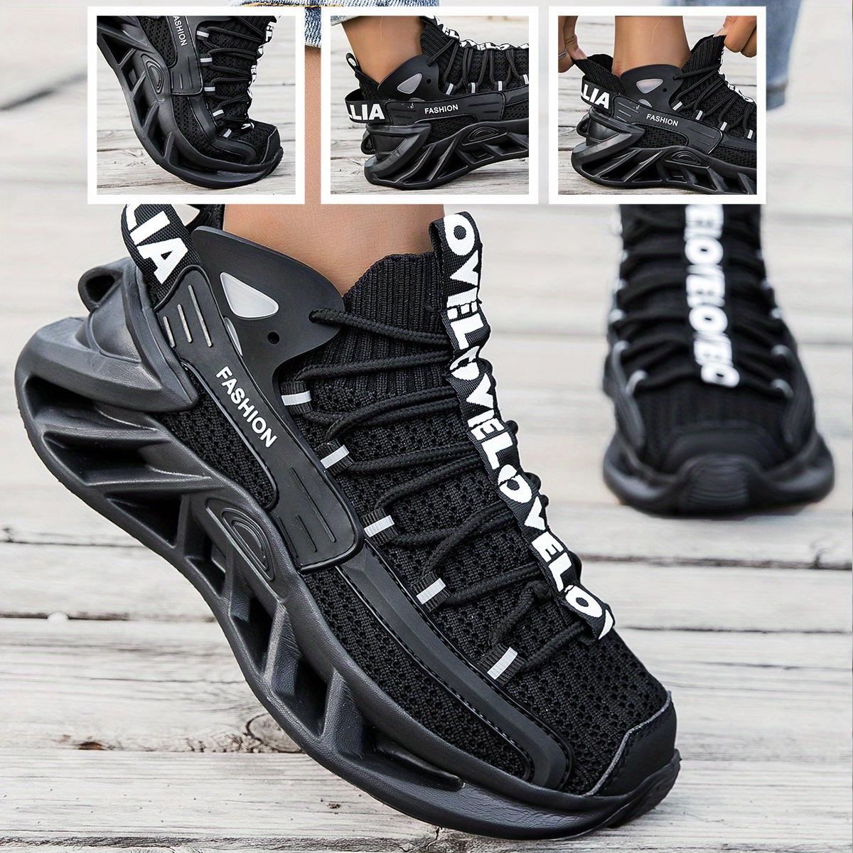 Summer Unisex Couple Shoes Trendy Cushioned Sole Motion Control, SDDA Geometric Flyknit Breathable Men's Women's Running Shoes, 6eight Casual Tennis Shoes Comfortable Ankle Sock Shoes, Non-slip Fitness Shoes Breathable Mesh Men's Walking Sneakers.