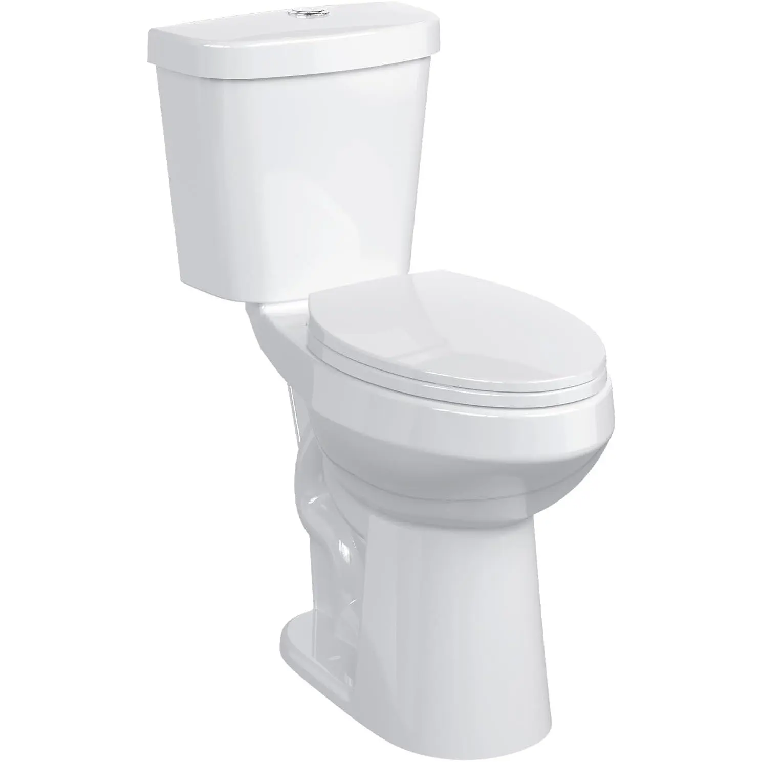 21 Inch Tall Toilet, Two-Piece ADA Elongated Bowl Toilet with Soft-Close Seat & Comfort Height, S-Trap, Powerful Siphon Jet Dual Flush (1.1/1.6GPF), 12" Rough-In for Bathrooms White