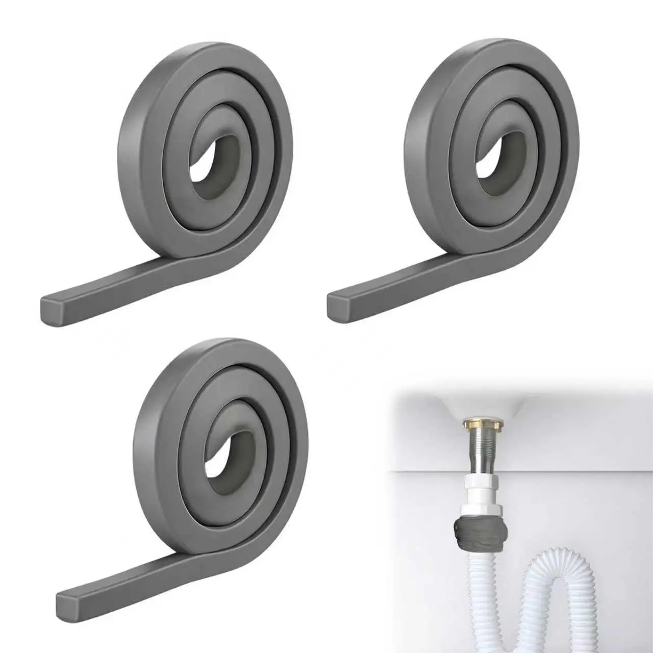 3Pack Moldable  Putty, Non Hardening  Sealant Compound,  & Pliable Seal Putty for Metal, Glass, , Ceramic, Bathroom, Pipes and Wall Gaps Repair (Grey)