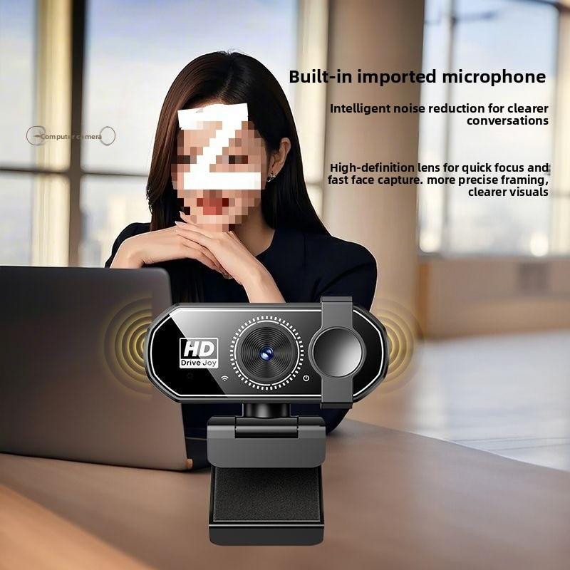 Computer camera for online classes, live streaming, USB external desktop microphone, laptop conference, beauty enhancement