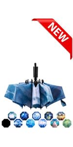LANBRELLA Compact Reverse Folding Umbrella Auto Windproof Travel Umbrella LANBRELLA Compact Reverse Folding Umbrella Auto Windproof Travel Umbrella