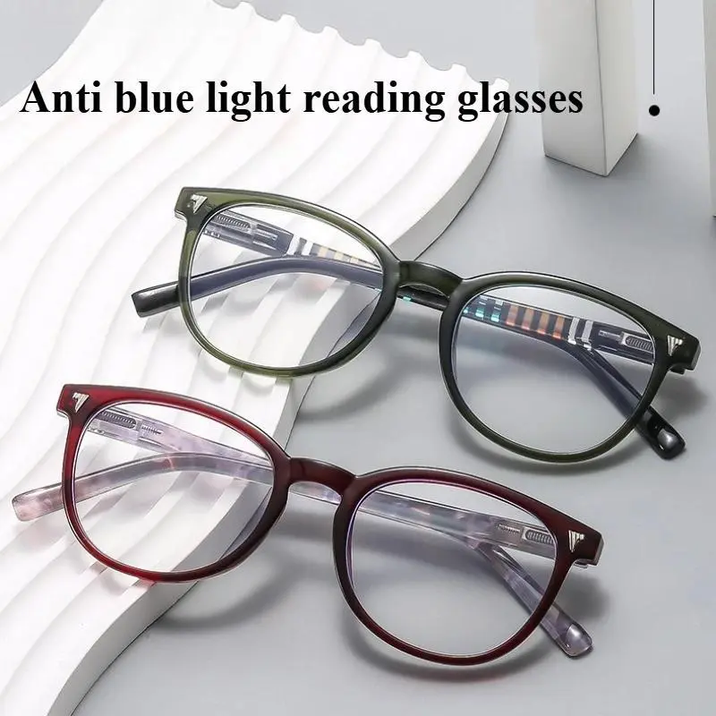 Fashionable Anti Blue Light Reading Glasses,  Personalized Reading Glasses for The Elderly, Full Frame Glasses