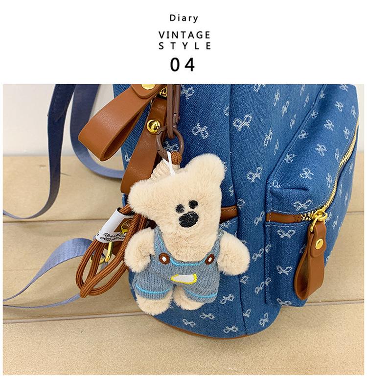 Korean-style fashionable trendy women's backpack, stylish and cute with a bow, student schoolbag, 2026 new model, cross-border women's bag
