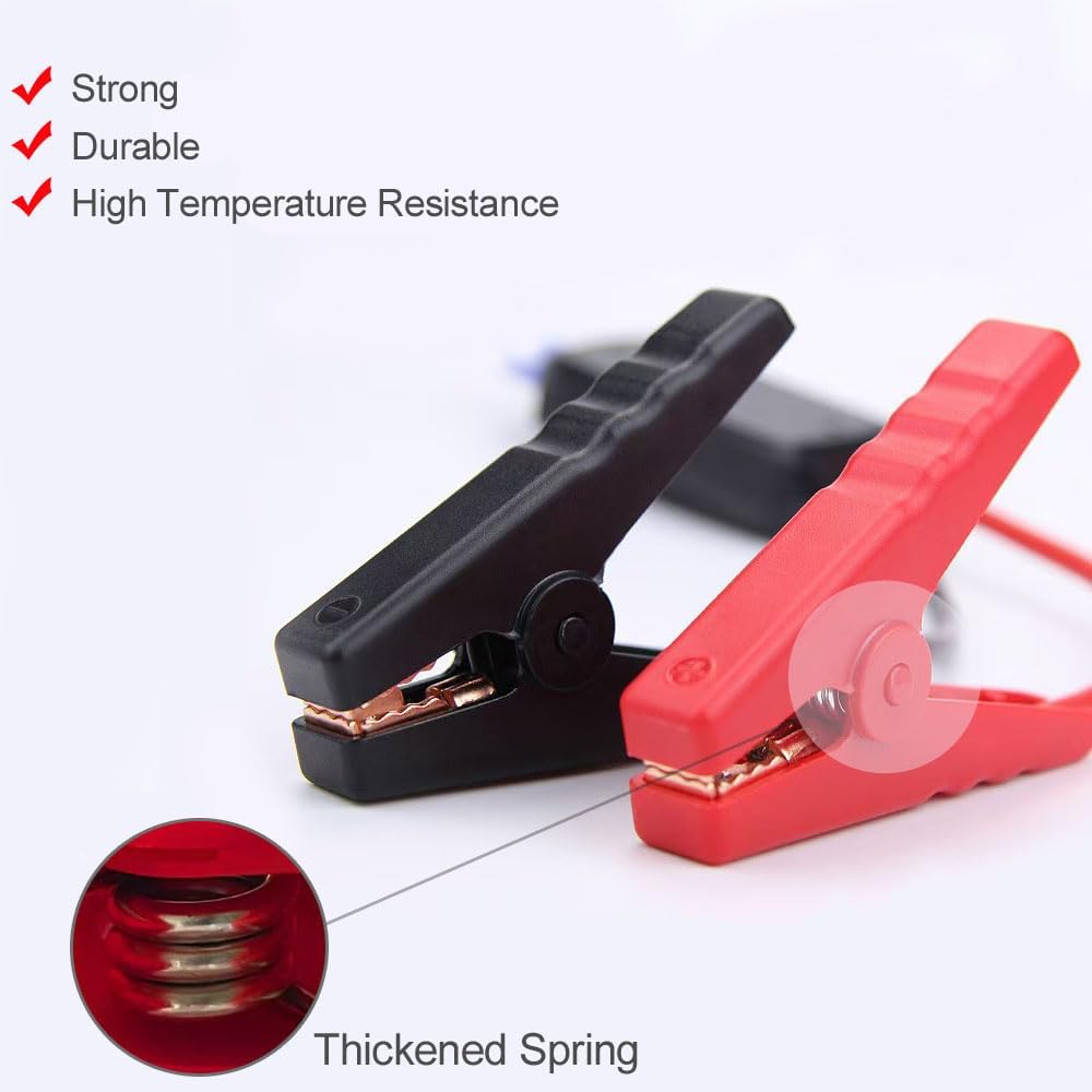 Jumper Cables with  clips Compatible with Mil.waukee M18 18V , wire 8AWG Automotive Booster Cables for Jump Starting  Using Tool , 392?(200?)(1.3FT)