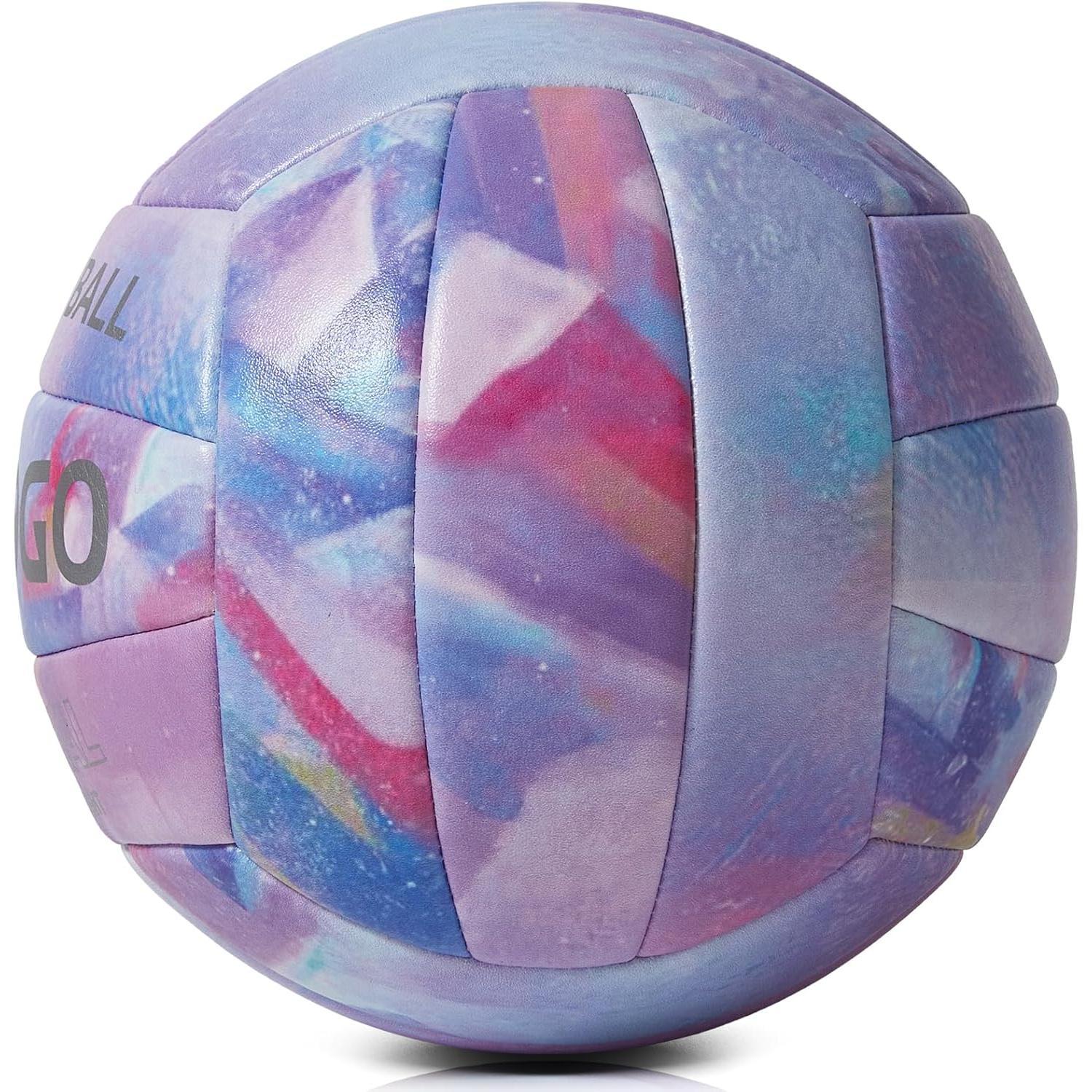 Volleyball Size 5 PU Leather Soft Indoor Outdoor Volleyballs    Play Ball for Beginner, Teenager, Adult, 8.2