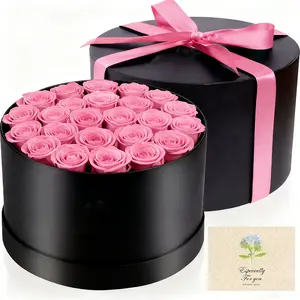 24 Artificial Rose Gift Set, Soap Flower Gift Box, Non-Washable, Ideal for Mother's Day, Valentine's Day, Birthday, Party Gifts, Includes Card
