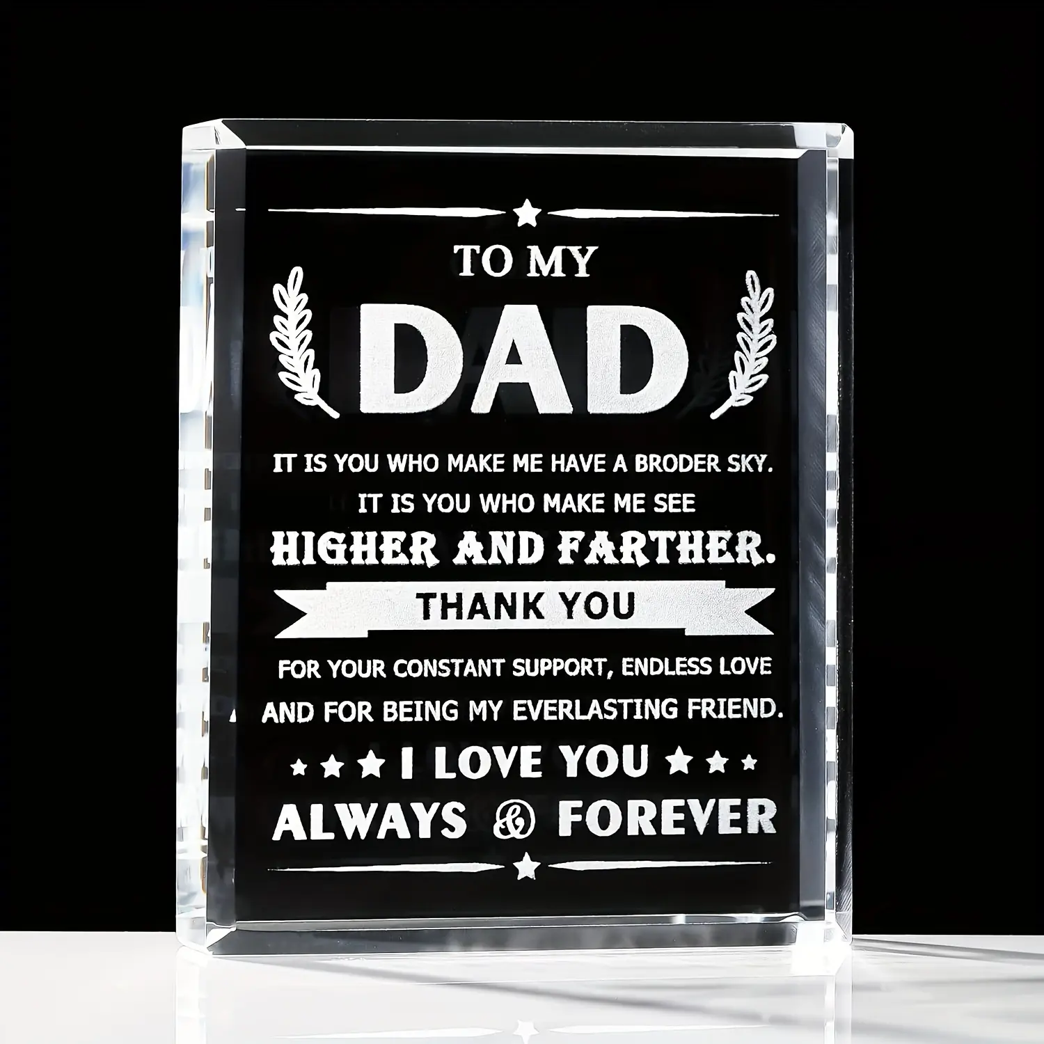 Rectangular acrylic decorative ornaments for dad