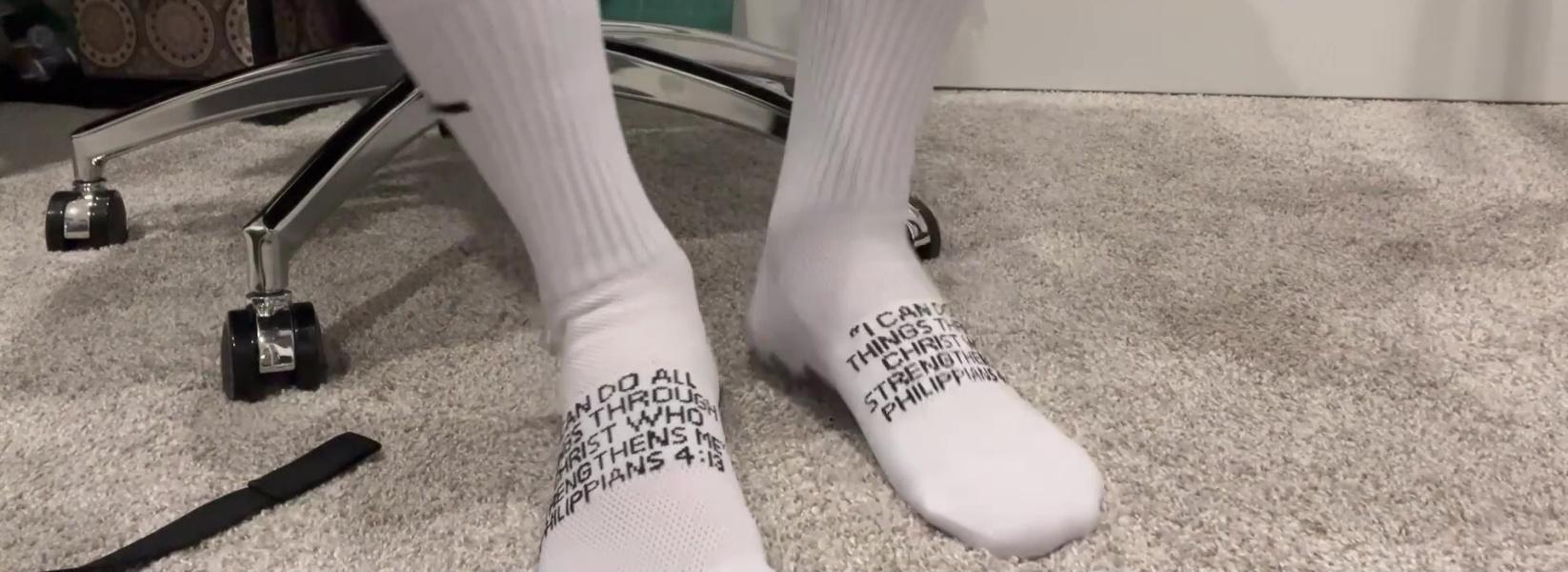 Cross Grip Soccer Socks - Anti-Slip Grips Sports Sock with Bible for US 6-13