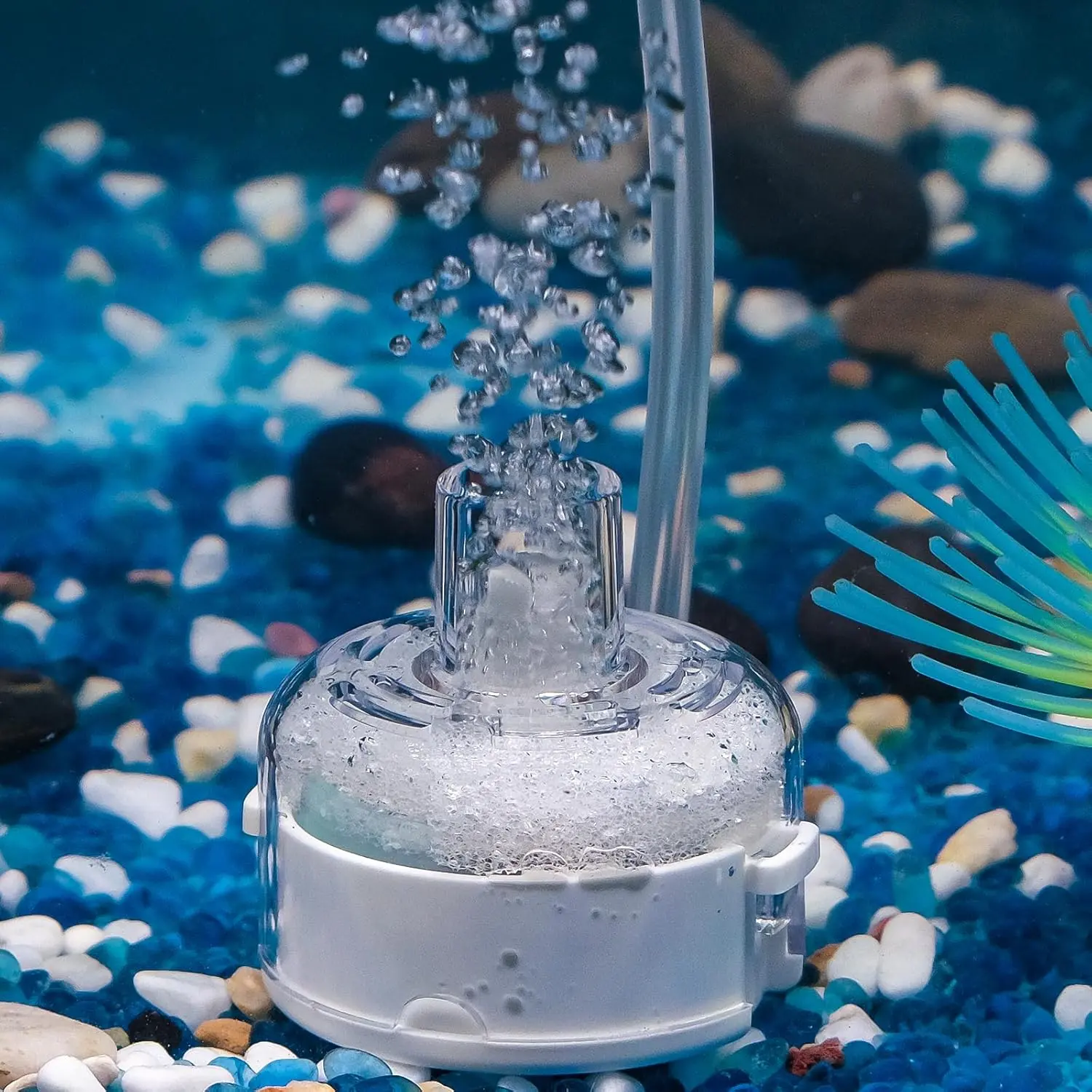 Compact Aquarium Filter for Fish, Small Submersible Bio Sponge Filter with Foam and Air Stone for 5-Gallon Tanks, Deep Cleaning & Breeding Use (Air Pump & Airline Tubing Not Included)