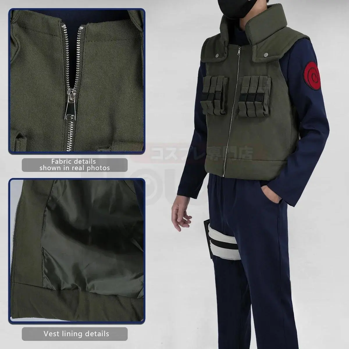 2026 Anime Hatake Kakashi Cosplay Costume Vest T-shirt Pants Pouch Cos Convention Gift Halloween Christmas