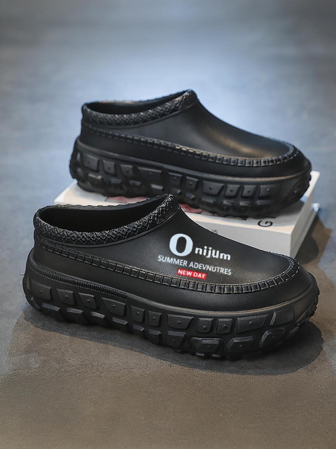 Unisex's Waterproof & Non-slip Platform Fashion Slippers, Lightweight Simple Slip on Shoes for Men & Women, Casual Comfortable Breathable Shoes for Daily Wear, Home Footwear