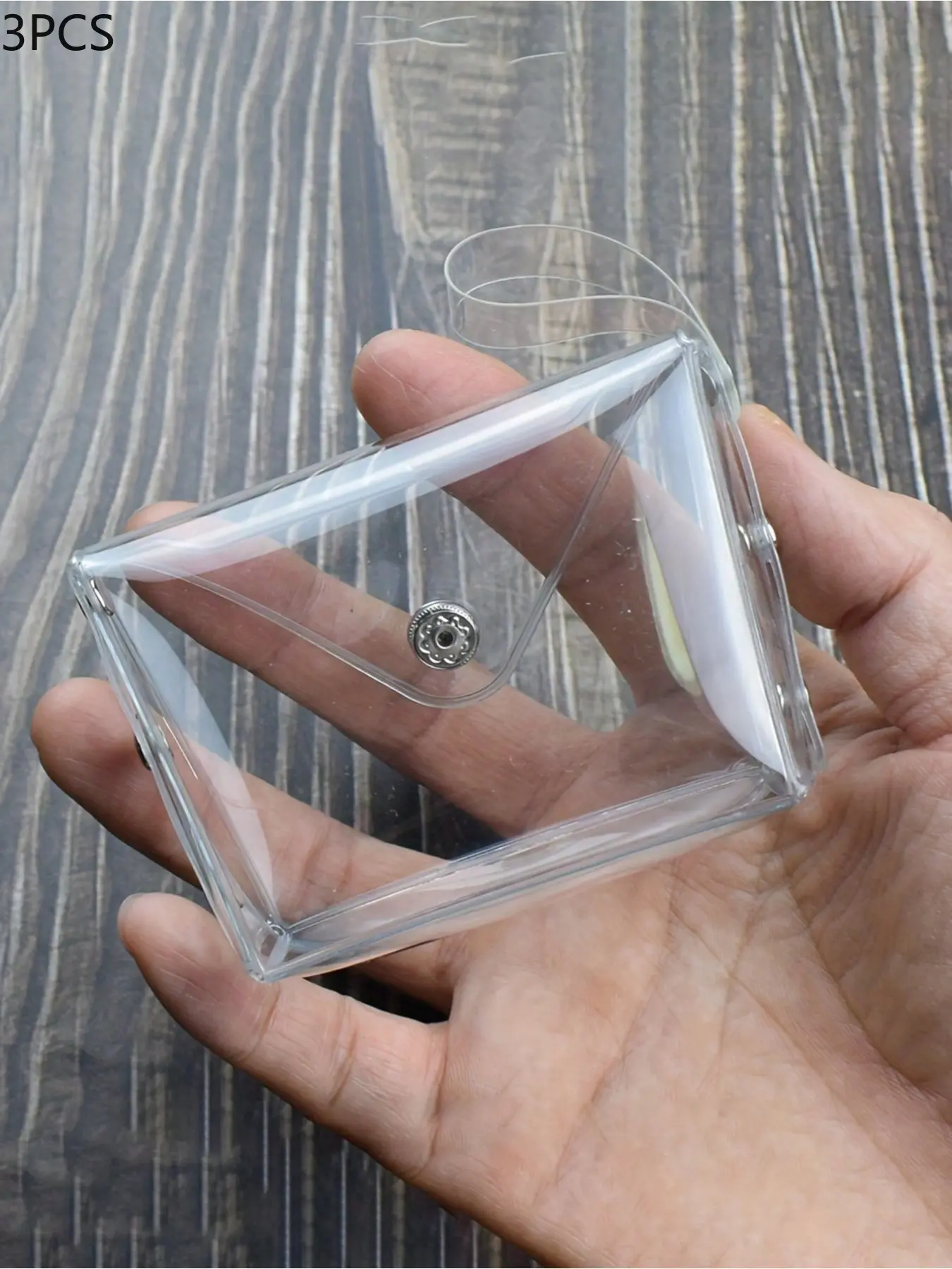 Small Transparent Plastic Buckle Wallet, Multi-Functional Portable Home Travel Essentials, Waterproof Card Holder, Mini Coin Purse for Women
