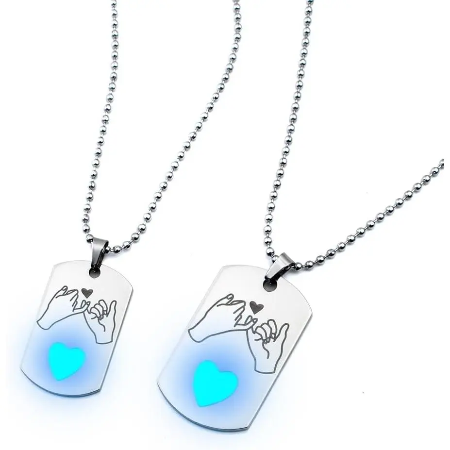 luminous couple necklaces