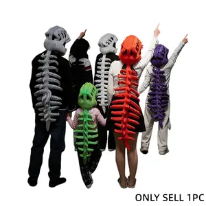 Nine colors of Halloween dinosaur skeleton head masks, sizes suitable for both adult and child versions. Fun costume pieces for playing with ancient creatures. Perfect for Halloween atmosphere decorations, holiday gifts, and playful presents for birthdays