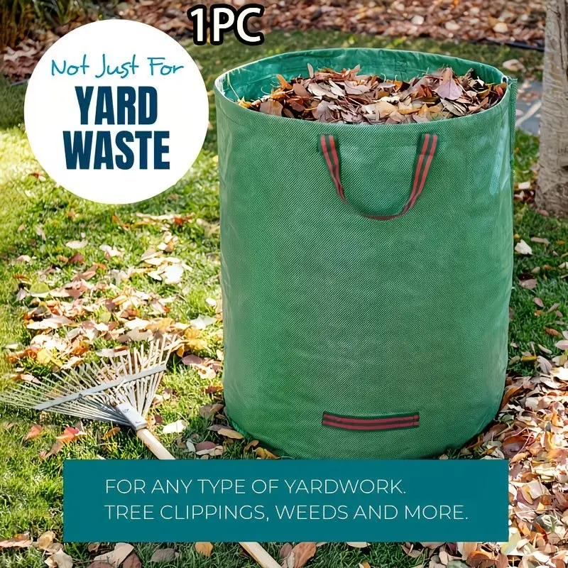 Large Reusable PP Garden Waste Bag With Handles, Heavy Duty Yard Collector For Leaves, Plant Trimmings & Debris, Durable Outdoor Tote For Garden Maintenance And Landscaping Cleanup