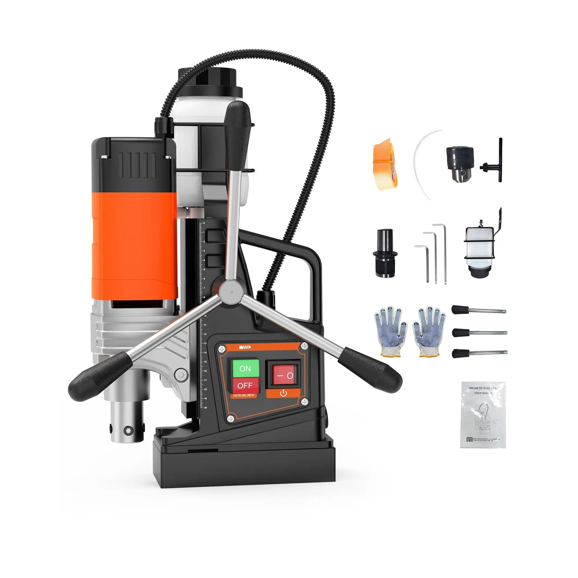 Magnetic Drill, 1750W 2" Boring Diameter, 2922Lbf Power Portable Magnetic Drill, 810 PRM, Electric Drilling Machine for Metal Surface, Industrial and Home Improvement