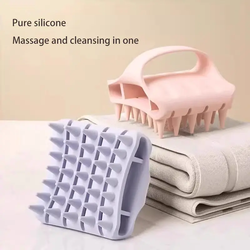 New Silicone Hair Brush Scalp Massager, Head Cleaning Tool, Professional Hair Care Accessory, Durable & Gentle on Skin