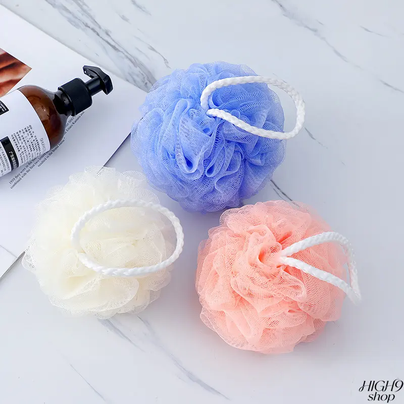 Premium Oversized Solid Color Shower Loofah Made of Soft PE Material, Long-Lasting Bubble Mesh Bath Sponge, Tightly Woven Structure Not Easy to Scatter, Gentle Body Scrub Accessory for Daily Shower