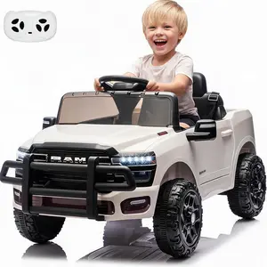 Summervibes Flash sale toy items 12V RAM Ride-On Pickup Truck for Kids – Electric Car with Remote Control – LED Lights, Music, Fresh Season Suspension, Double Doors, 3 Speeds, All-Terrain Tires, Seat Belt – Amazing Gift for Boys & Girls