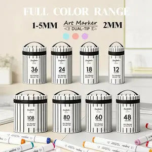 Double-Headed Acrylic Paint Marker Set, 12 Colors, Triangle Barrel, Fine Graffiti Painting Pens, Permanent Markers for Rock Art, Canvas, Wood, Glass, Fabric