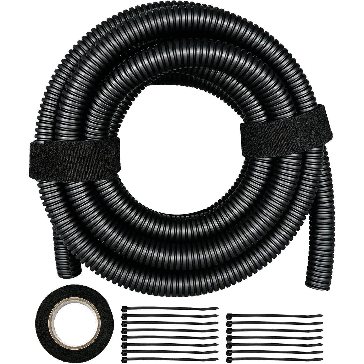 Split Wire Loom Tubing, 25FT 1/4Inch Heat Resistance Wire Protector |  Sleeve Protector, Flame Retardant, Wire Protector for Pets,  Management Sleeve for Automotive Engine,  Office